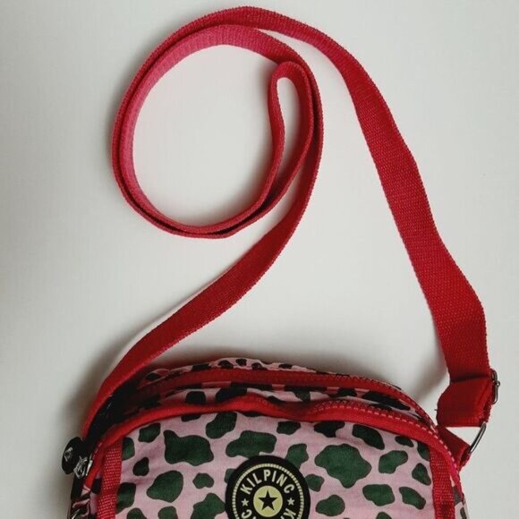 KIPLING Crossbody Shoulder Bag Cheetah Animal Print Pink - Picture 4 of 16
